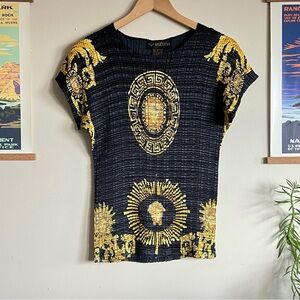 Vintage Valentina Brocade Chains Face Expandable Top  90s Y2K